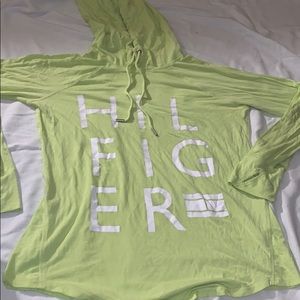 Neon Green Tommy Hilfiger Sports Hoodie